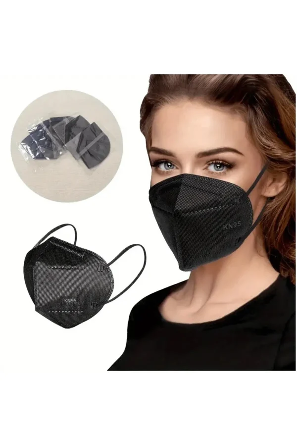 FFP2 / N95 Nr Meltblown SİYAH Maske 100 Adet Tekli Paket